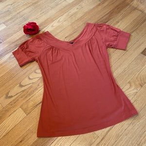NWOT The Limited Dark Coral Top